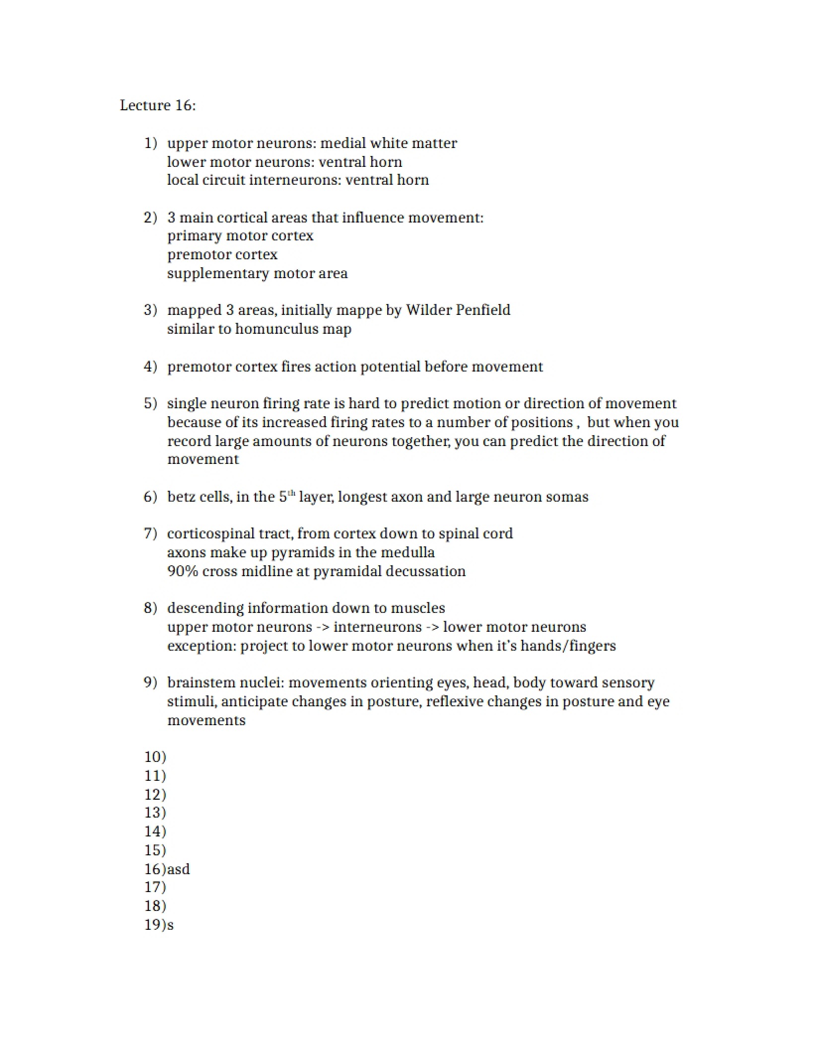 Answers to Lecture 16
