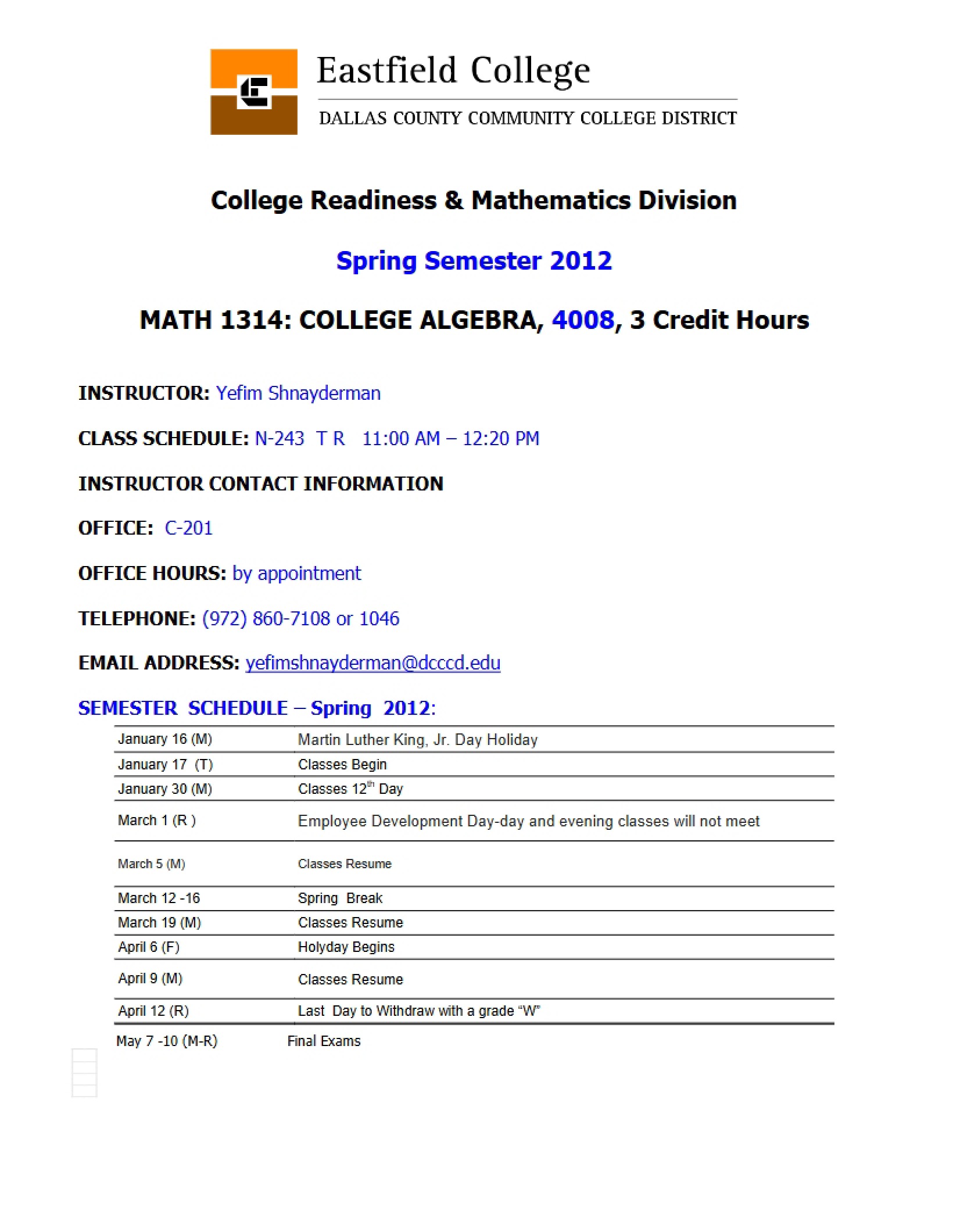 College Algebra Course Syllabus (1)