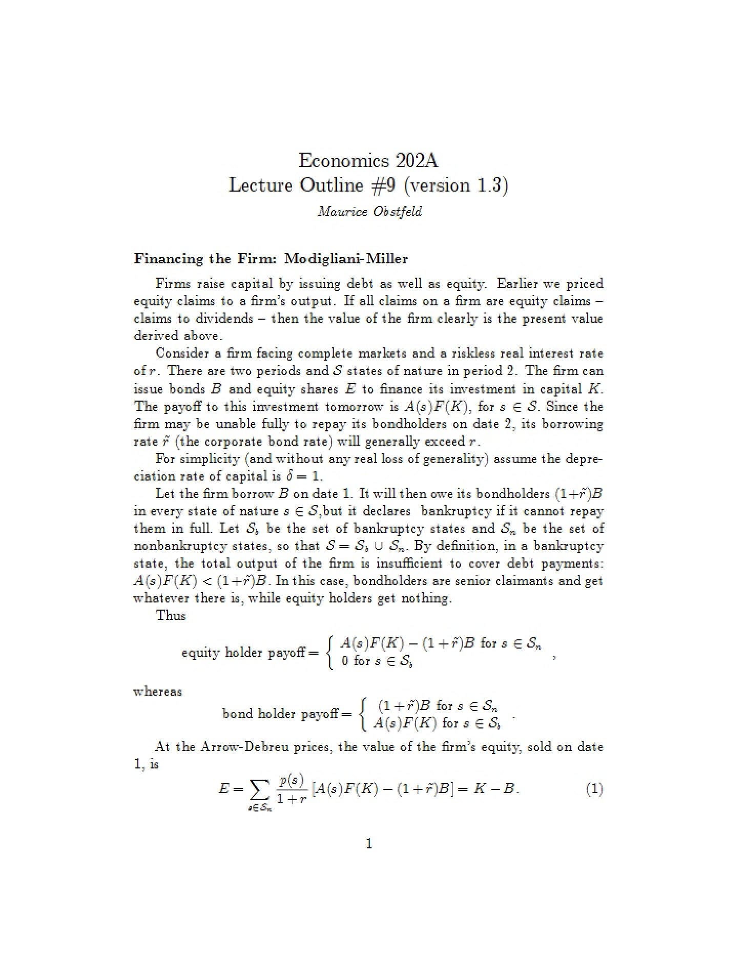 Lecture Structure