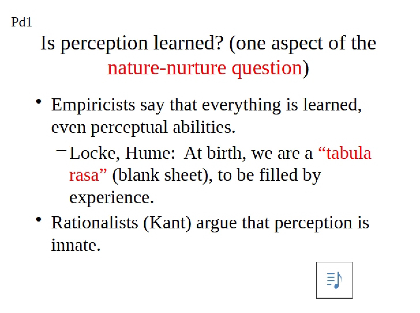 Sensory Perception