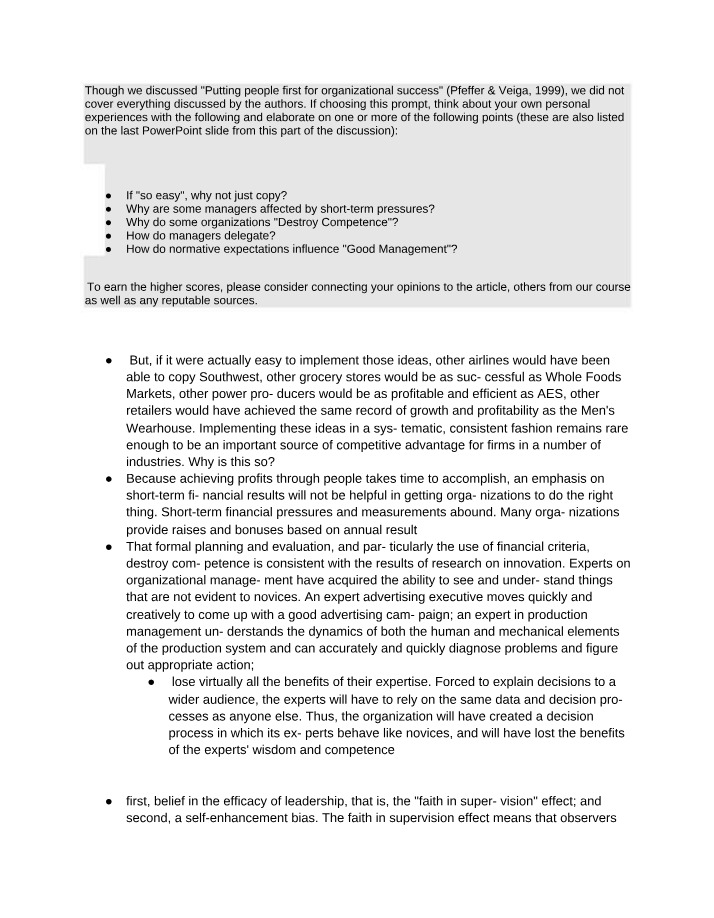 Delegating for Organizational Success - Putting People First