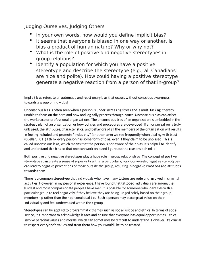 Discussion for Week 3 - PSY 355