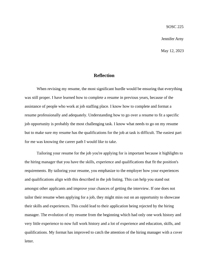 Crafting a Resume - Tailoring Your Skills