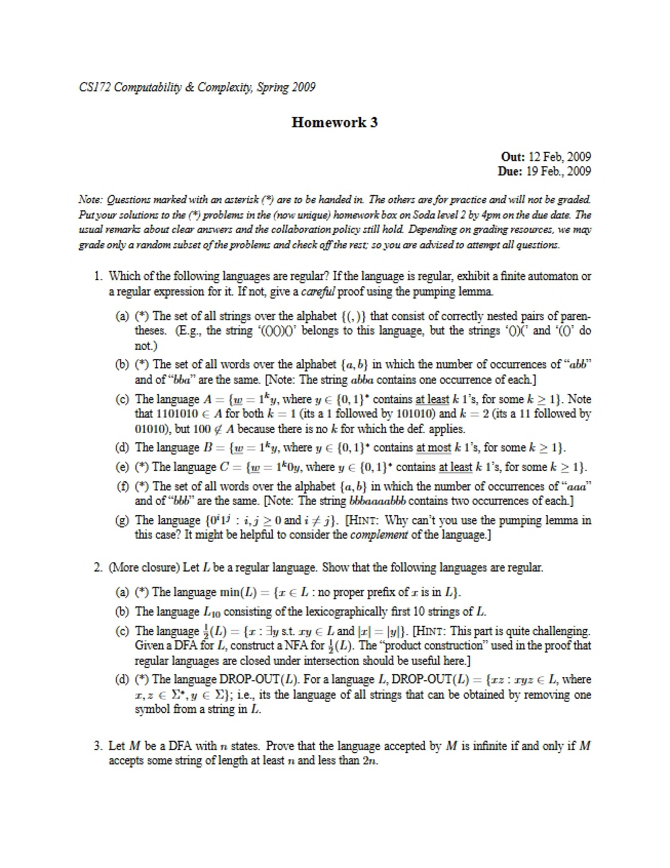 Computability Homework
