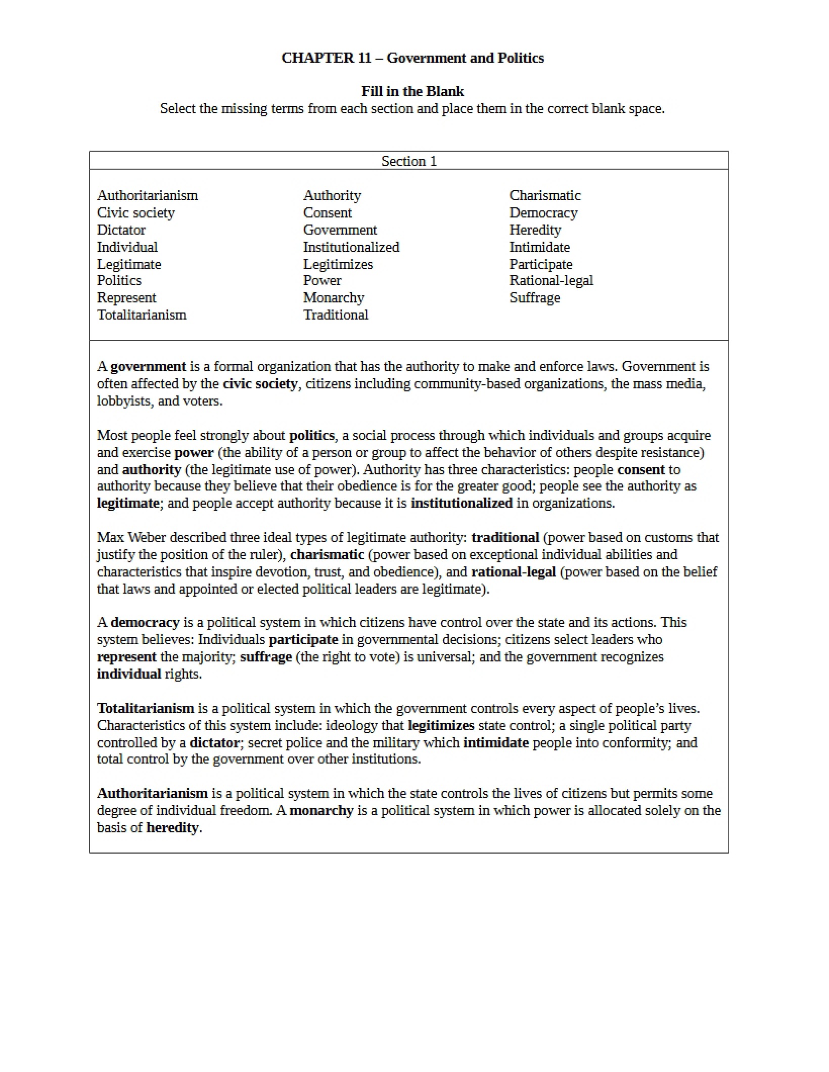 Organization and Groups