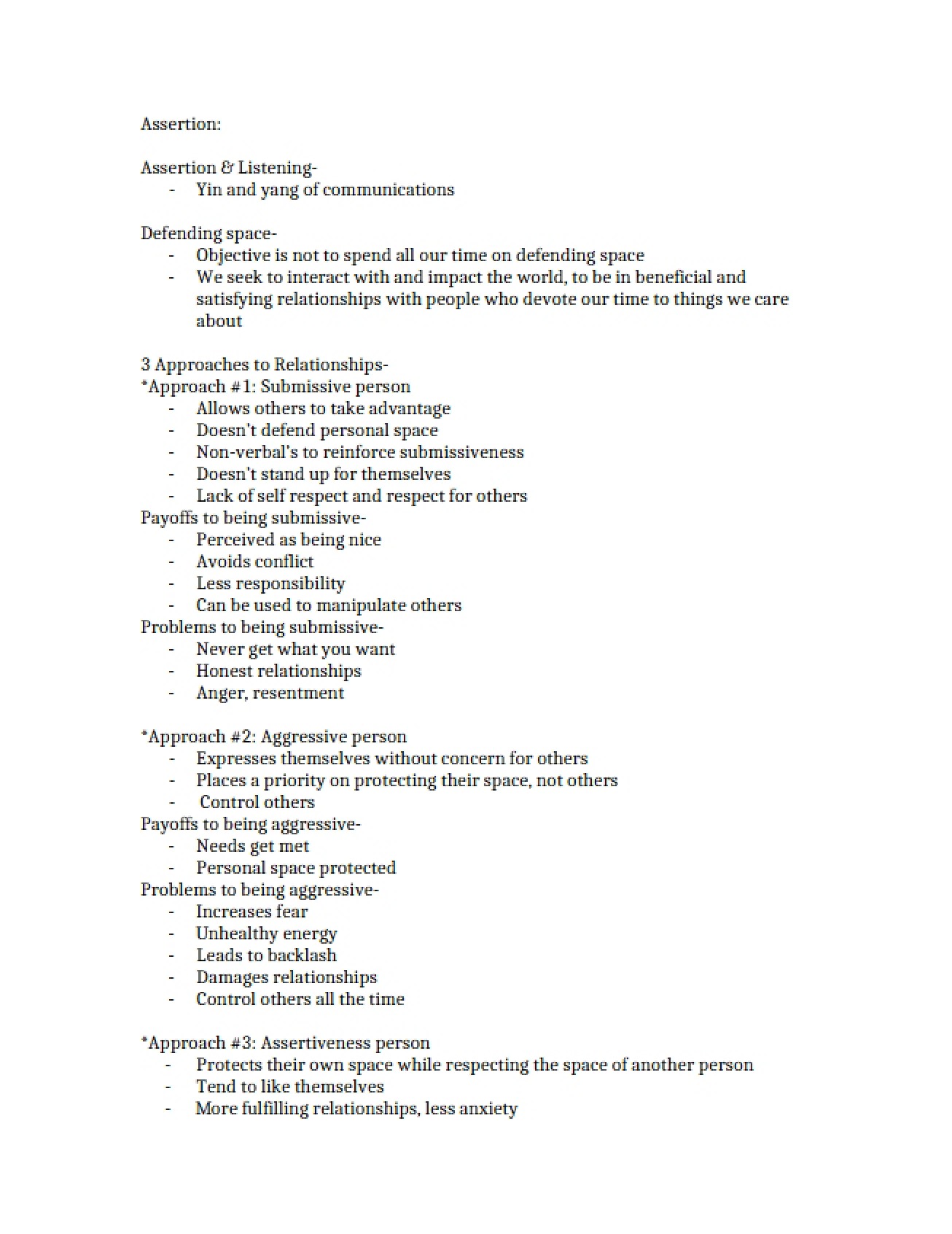 Assertion in Conflict Management