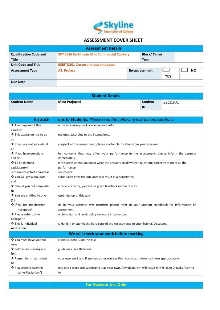 Wholesale Distributor Databases Assessment