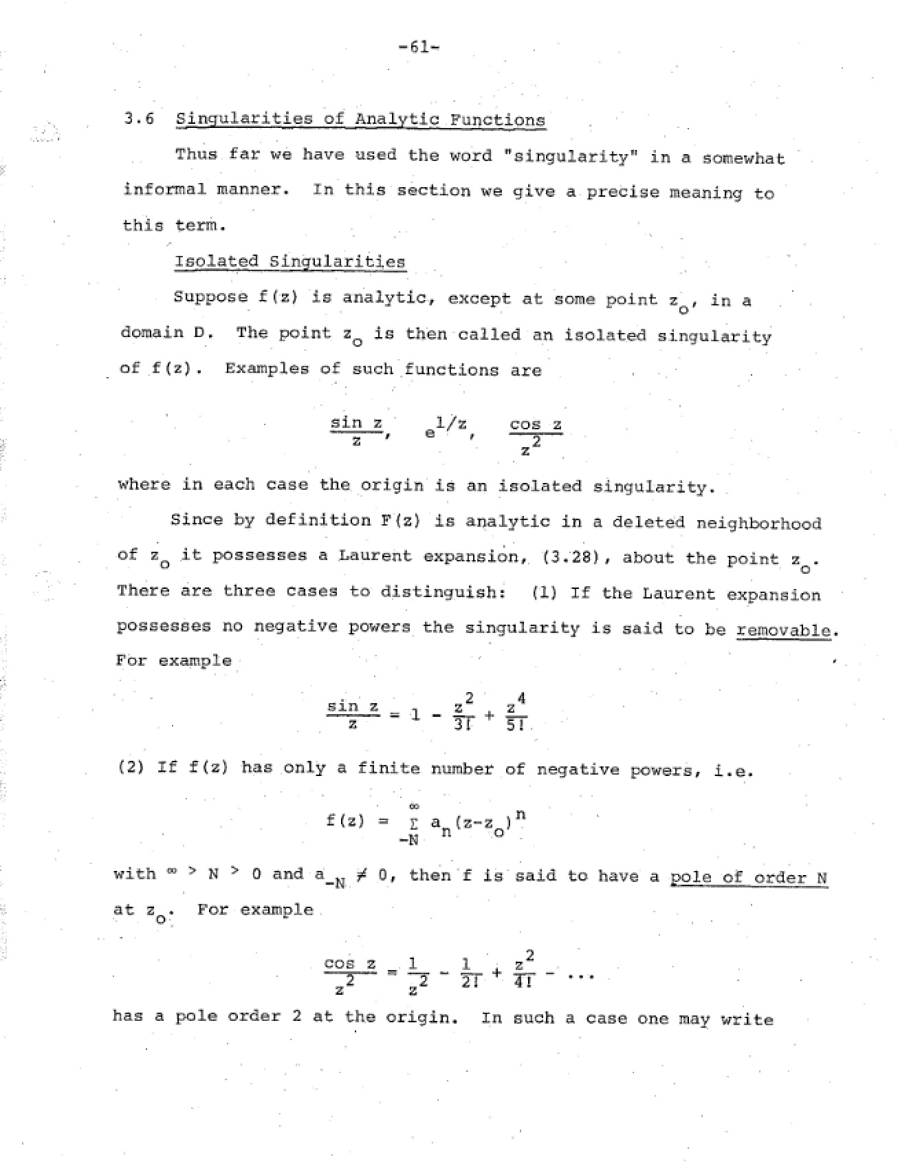 Complex Variables, Part Three