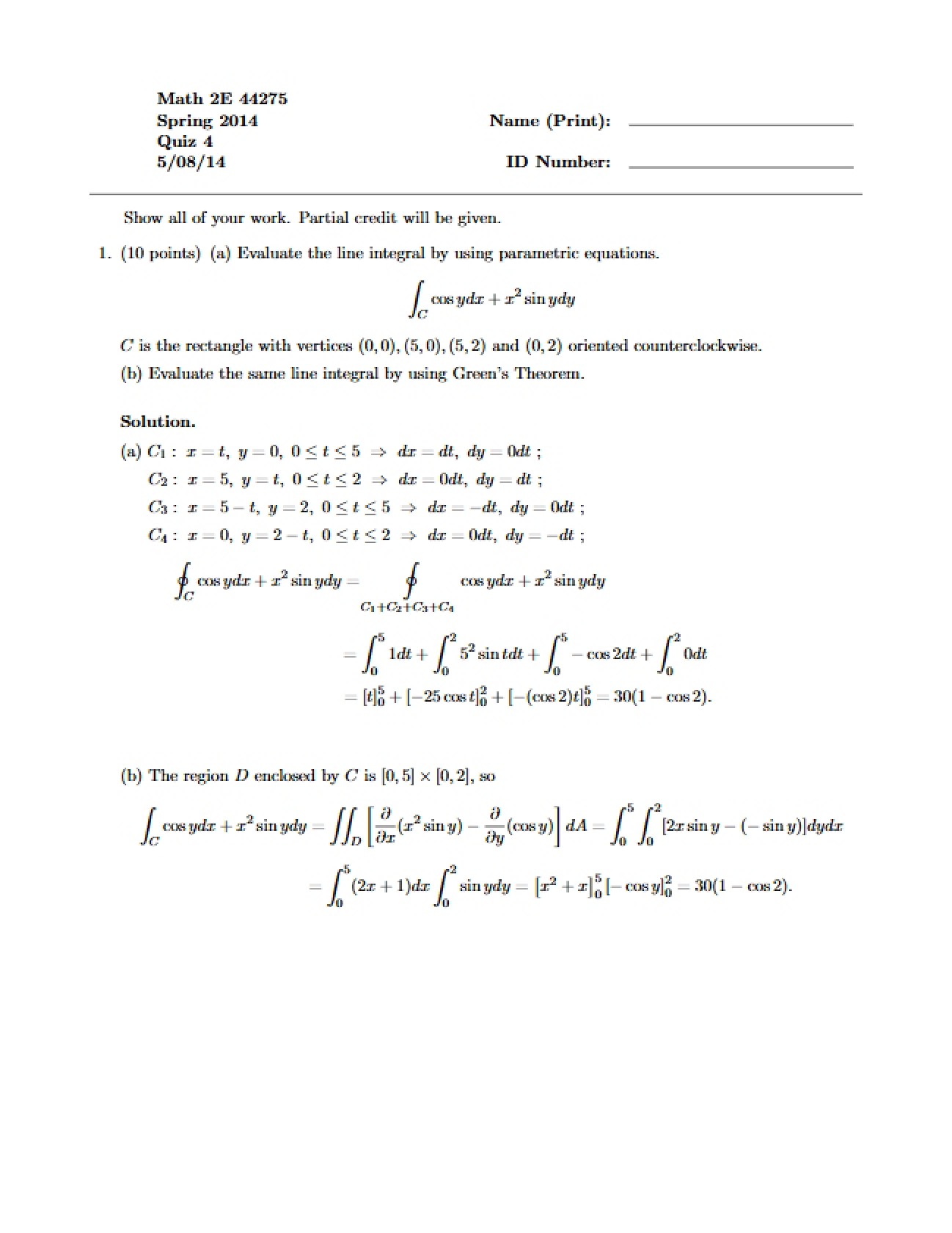 Fourth Quiz