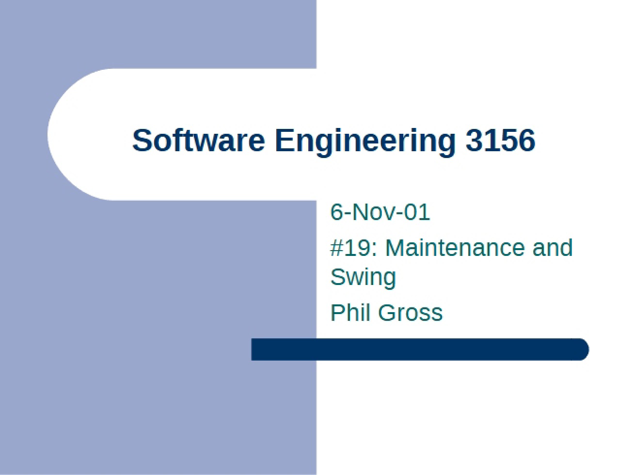 Swing and Software Maintenance