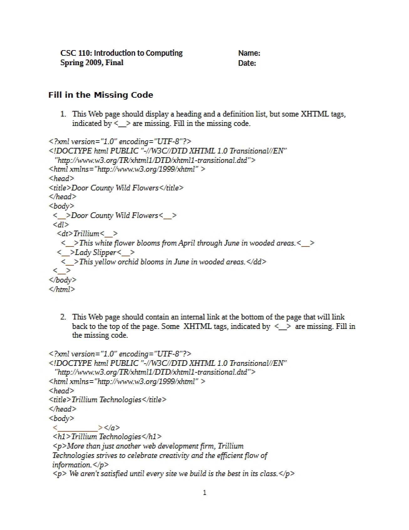 Computing Study Notes