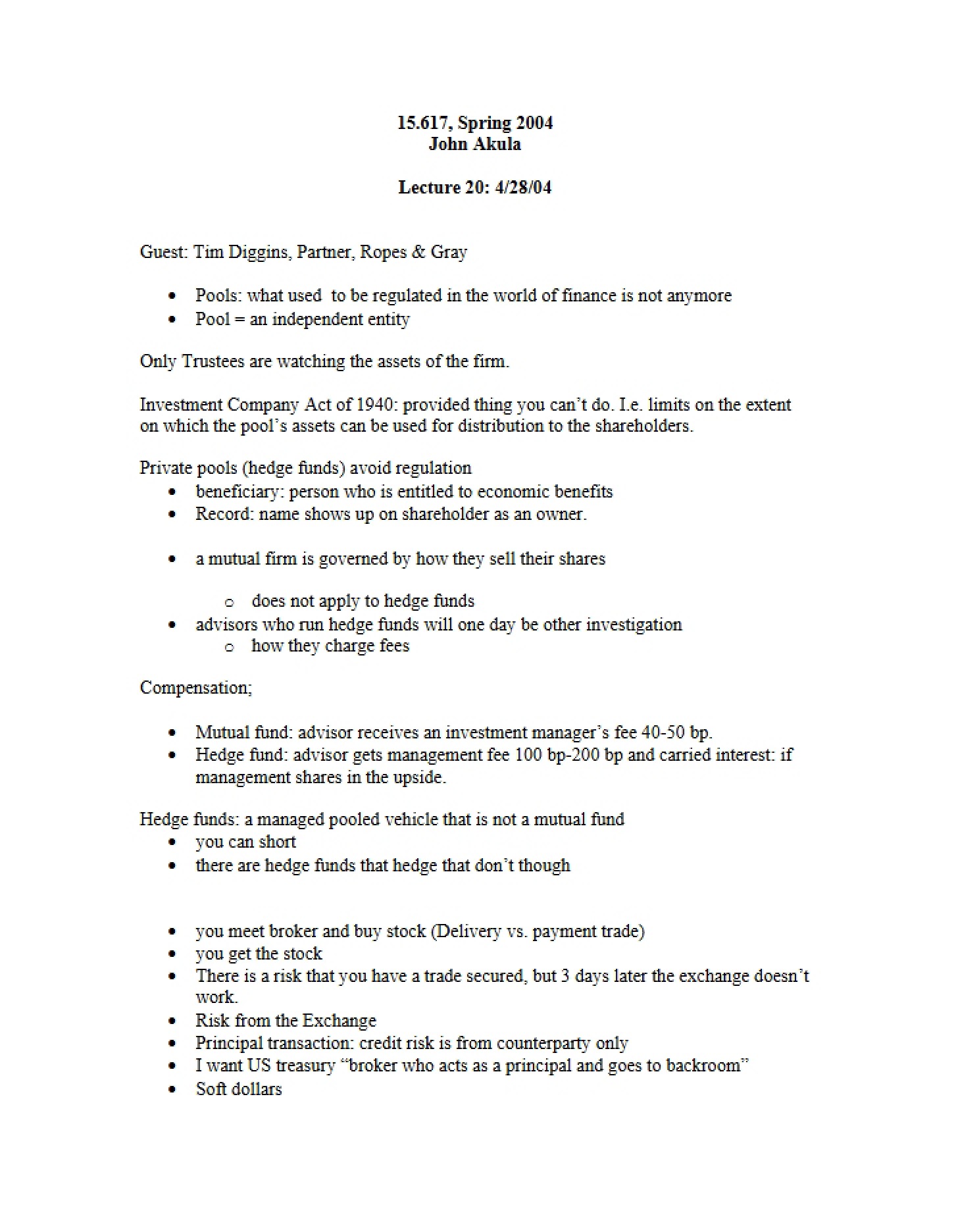 Instructional Notes