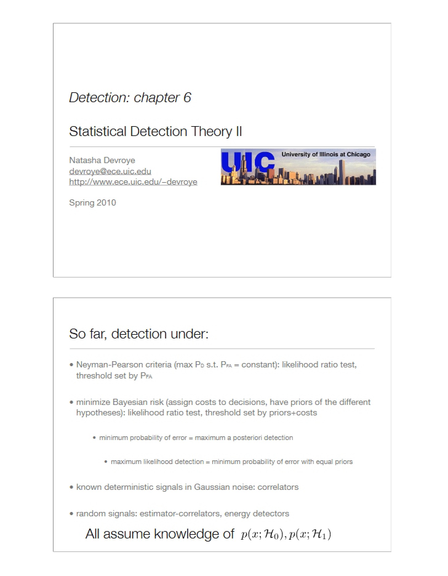 Chapter 6 Detection