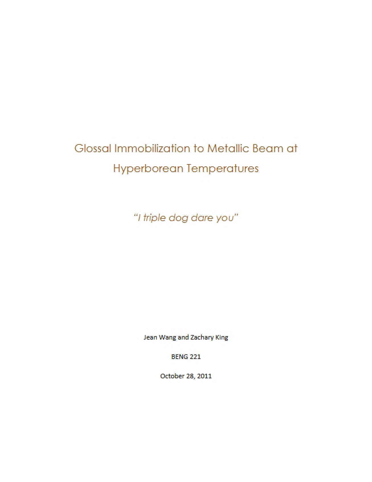 Glossal Immobilization