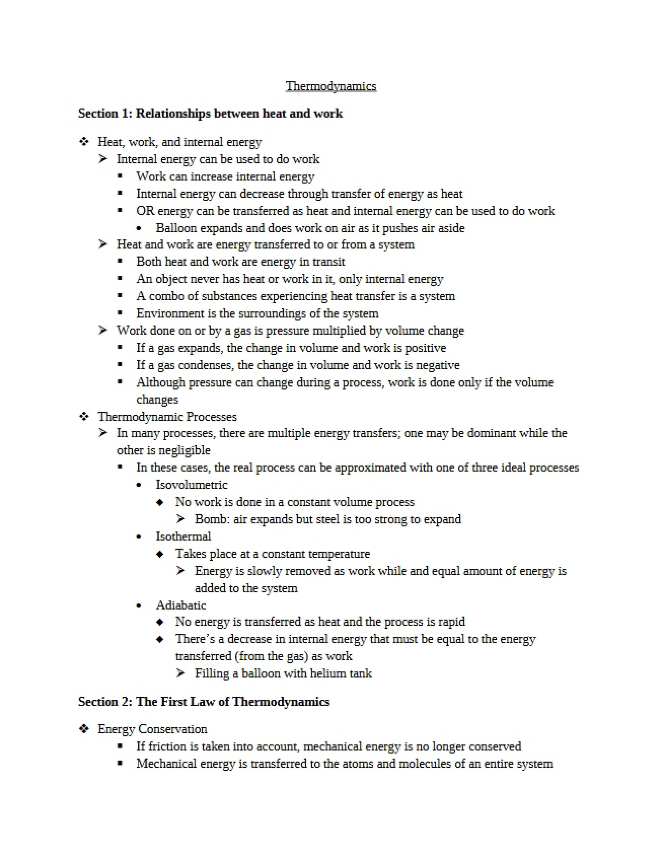 Thermodynamic Principles