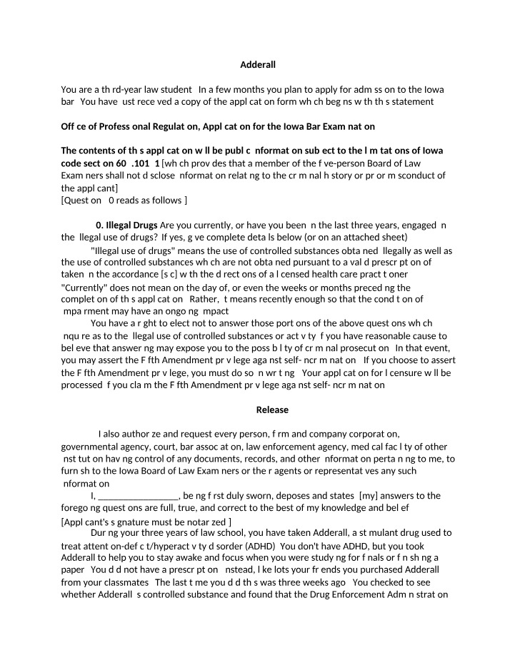 POLSCIMISC - Adderall Analysis
