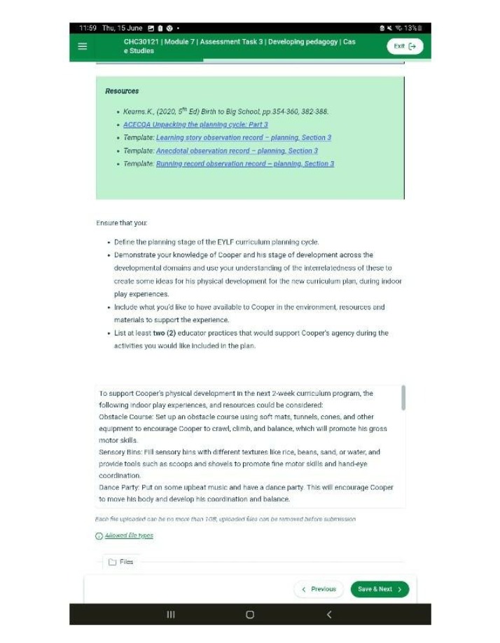 CHC30121 Module 7 Task 3 Pedagogy Case Studies Final