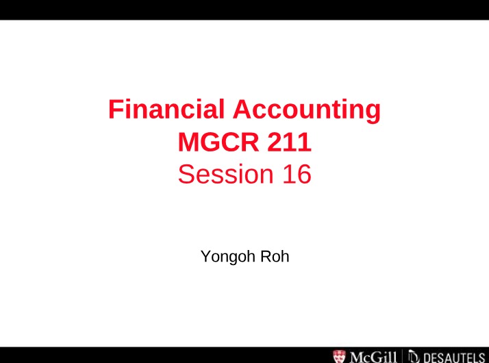 FACC300 Session 16 - 2023