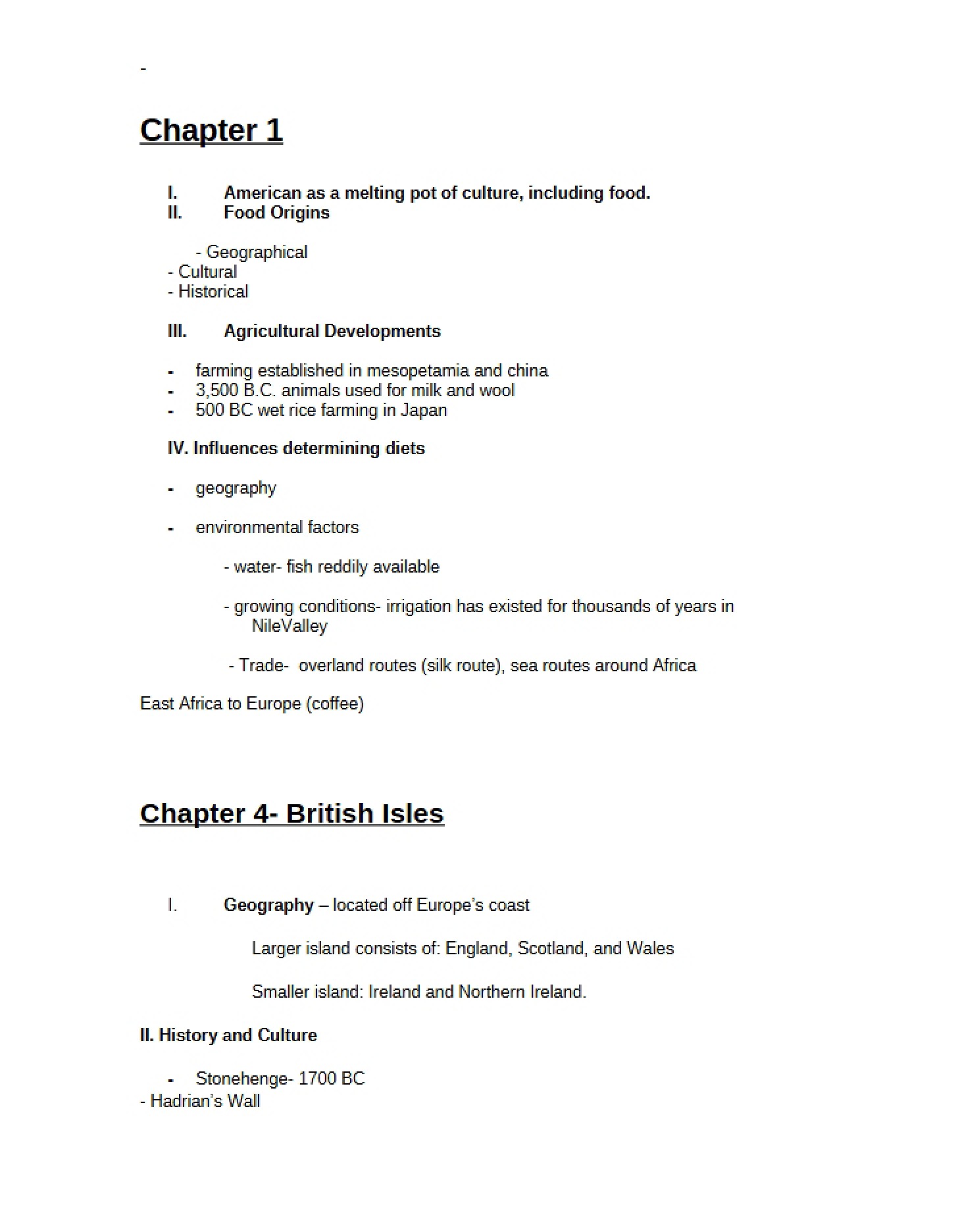 Section One Overview