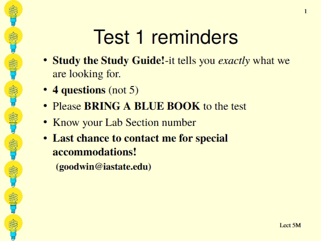 Set of Slides, Number 5M, for Public Speaking