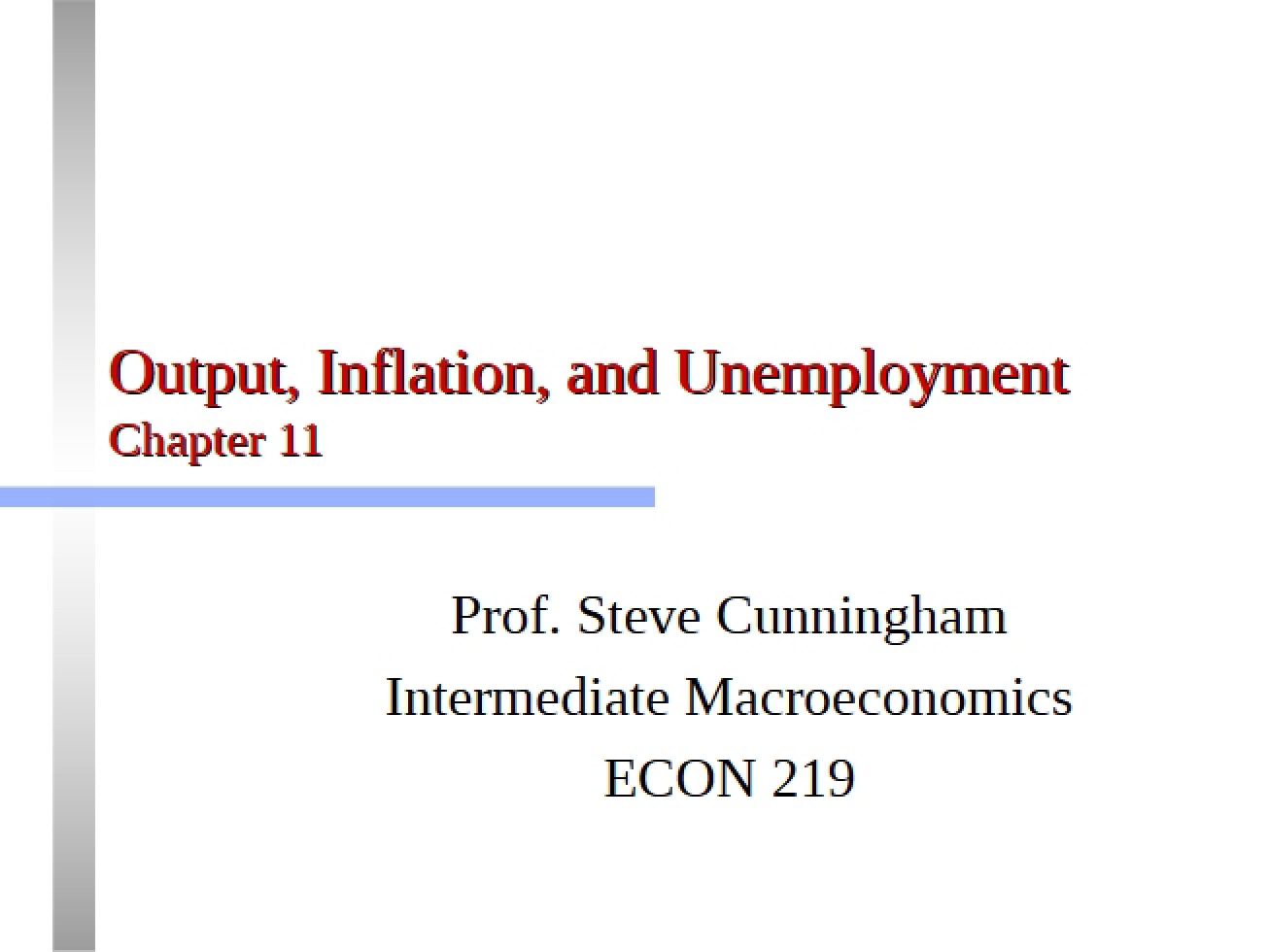 Relationship Between Output, Inflation, and Unemployment