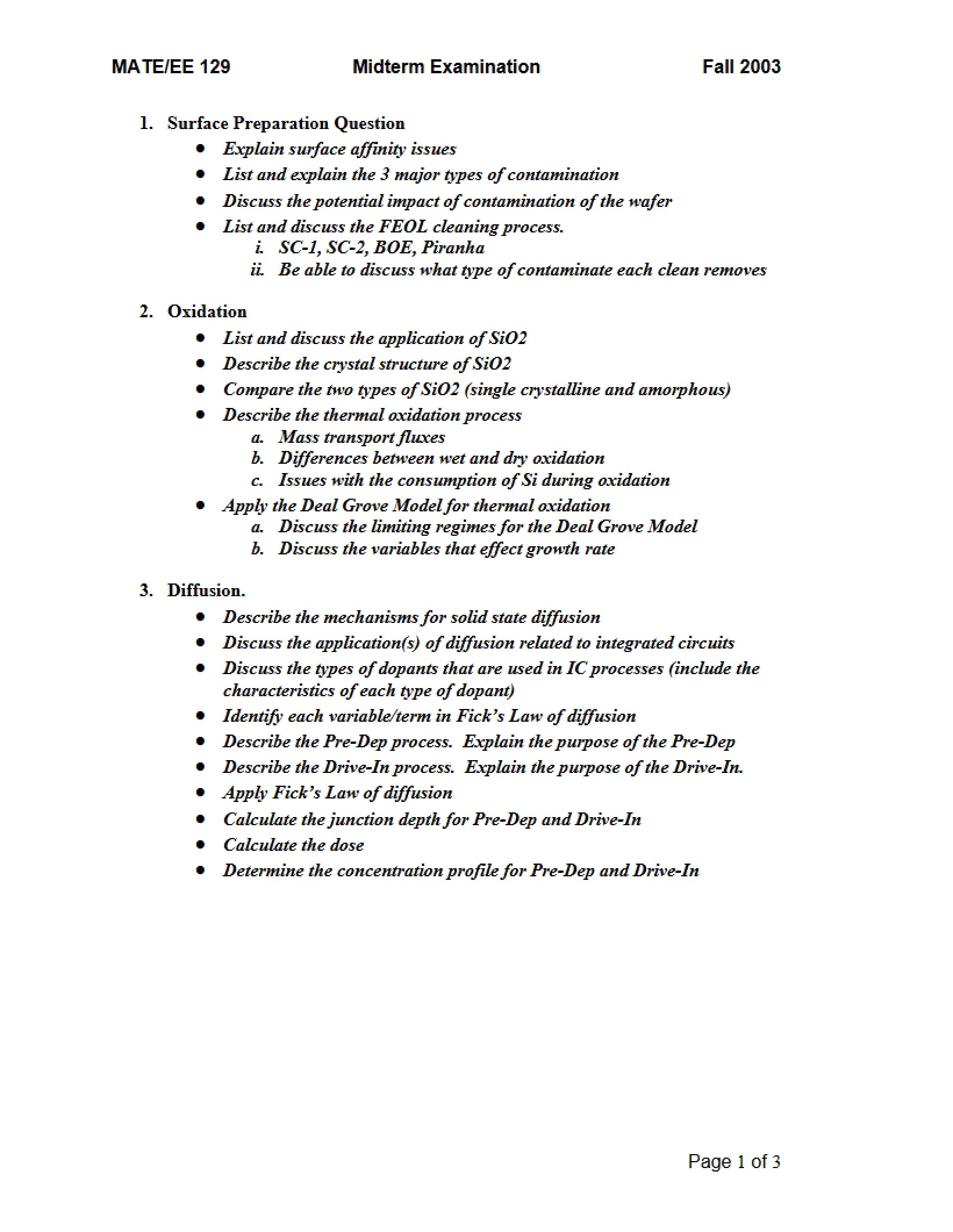 Examination Midterm