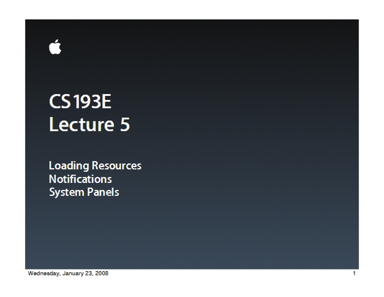 Mac OS X Cocoa Programming Lecture Notes (Set 4)