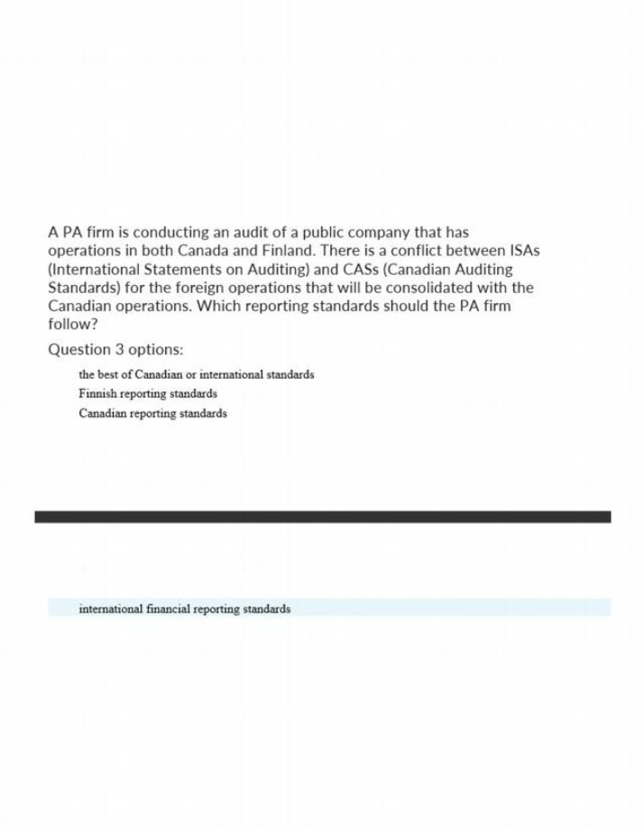 Conflict in Audit Reporting Standards