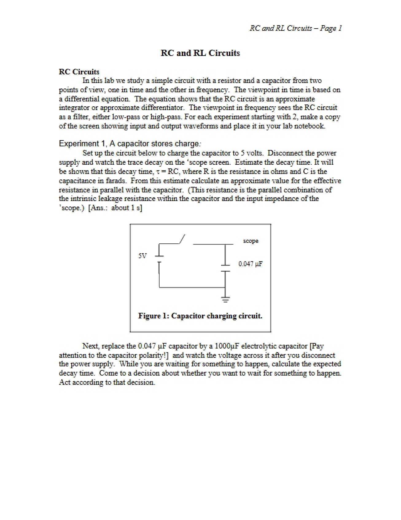 RL and RC Circuits