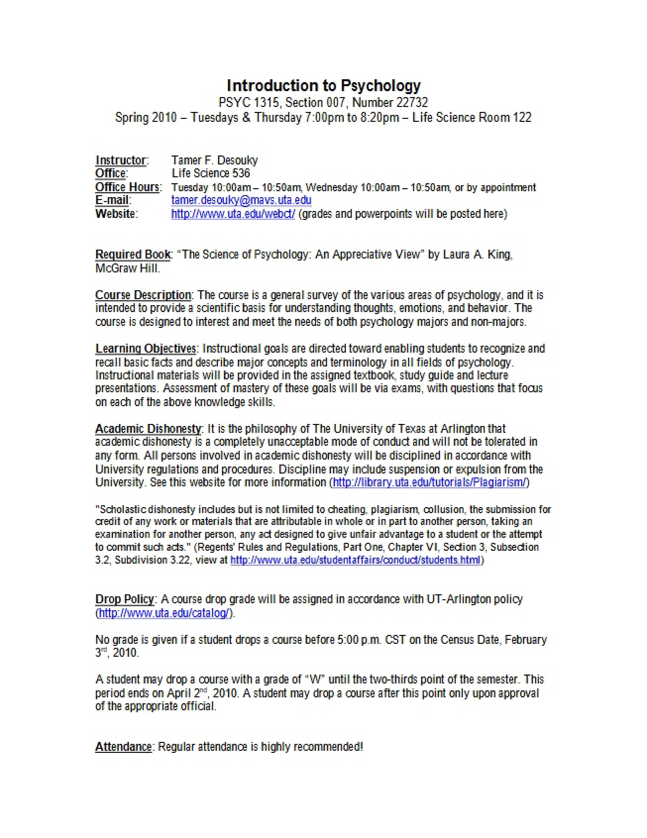 Syllabus Overview