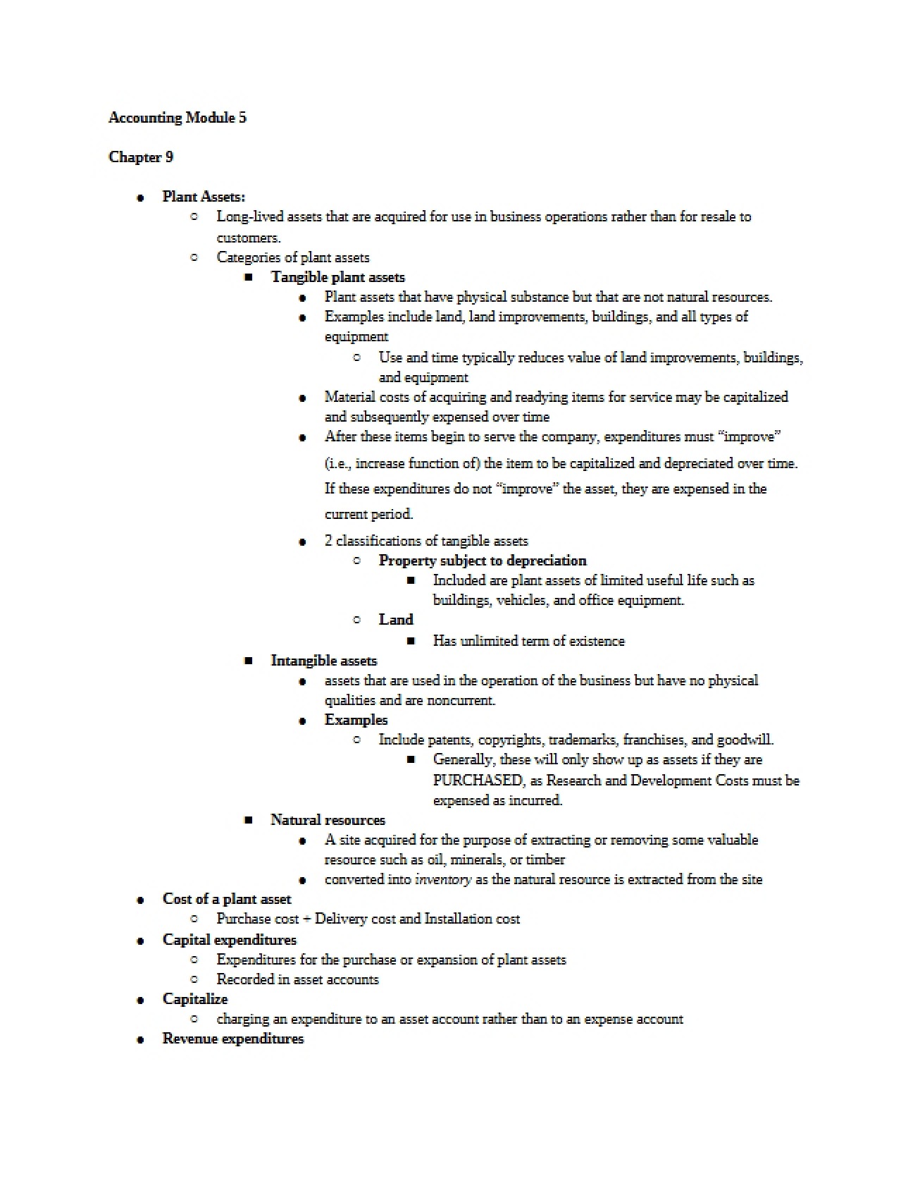 Module Five Accounting Principles