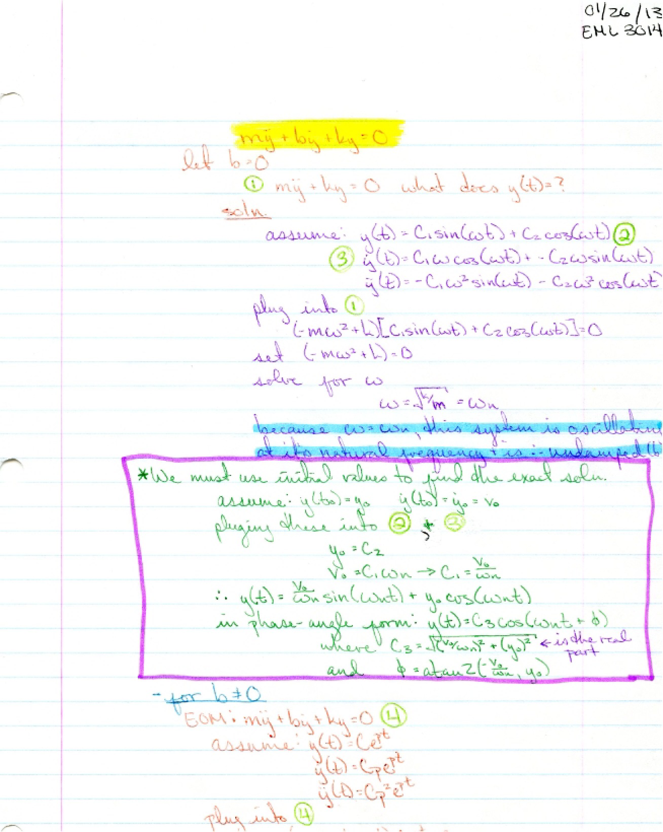 General Notes for Dynamic Systems II