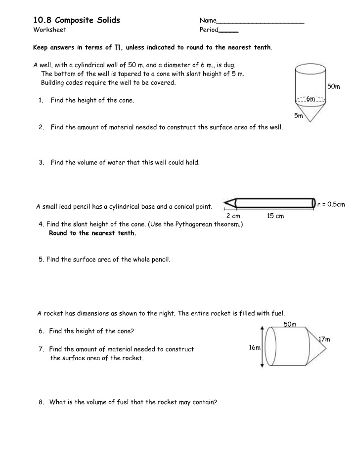 Answer Key for Solids 13 Worksheet