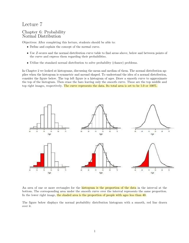 Probability and Z-Scores in the Normal Distribution