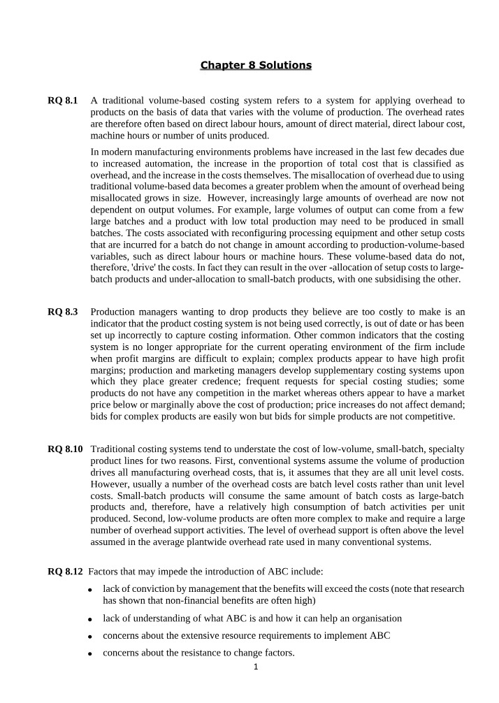 Solutions for Chapter 8