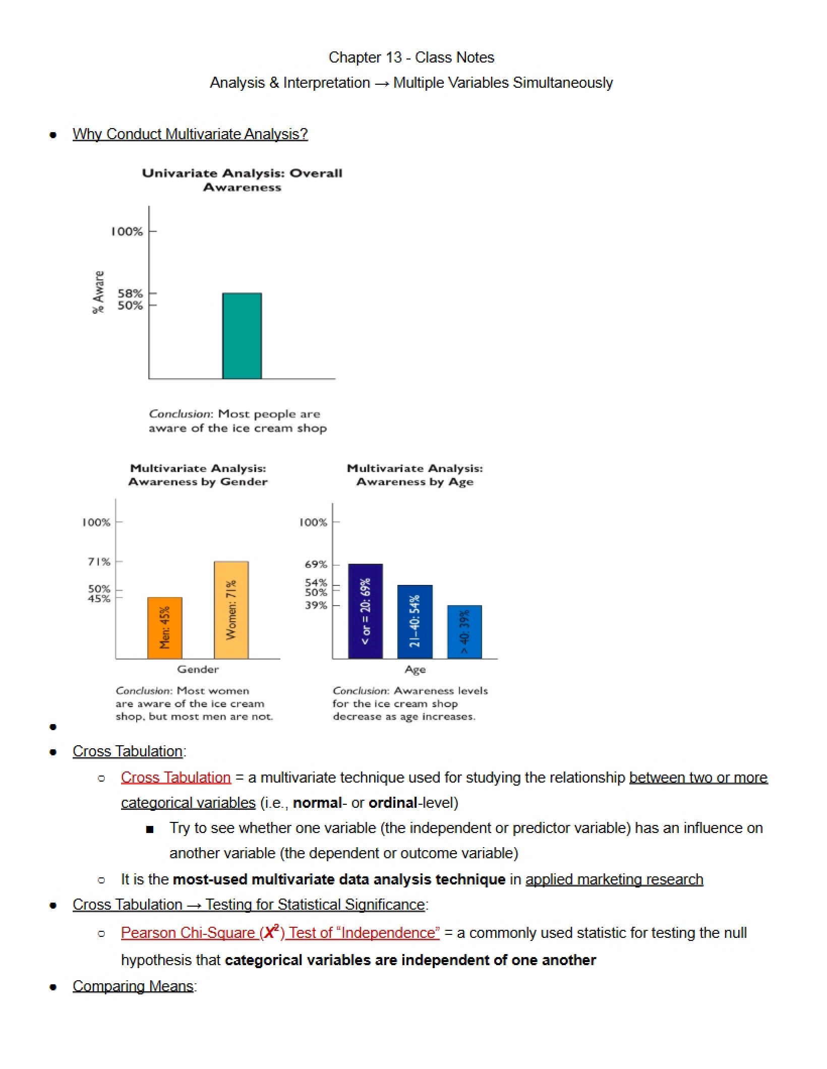 Marketing Research Notes Chapter 13