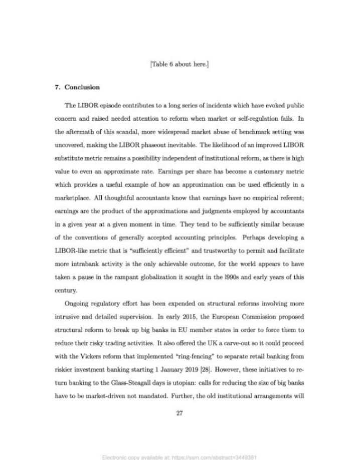 Analysis of the LIBOR Episode