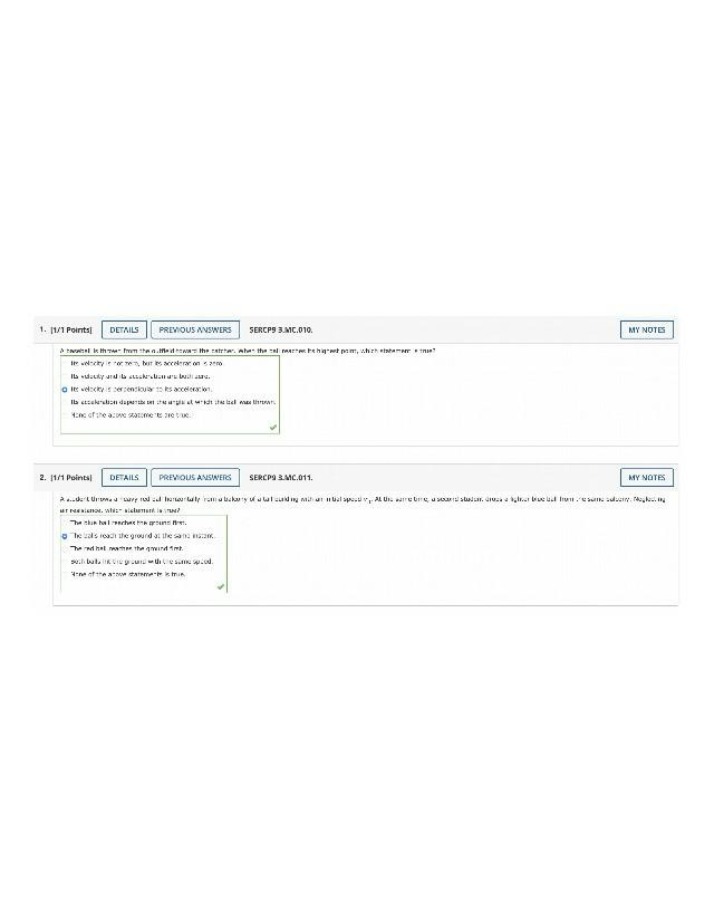 PY211 Physics Problems - SERCP9 3.MC.010-011