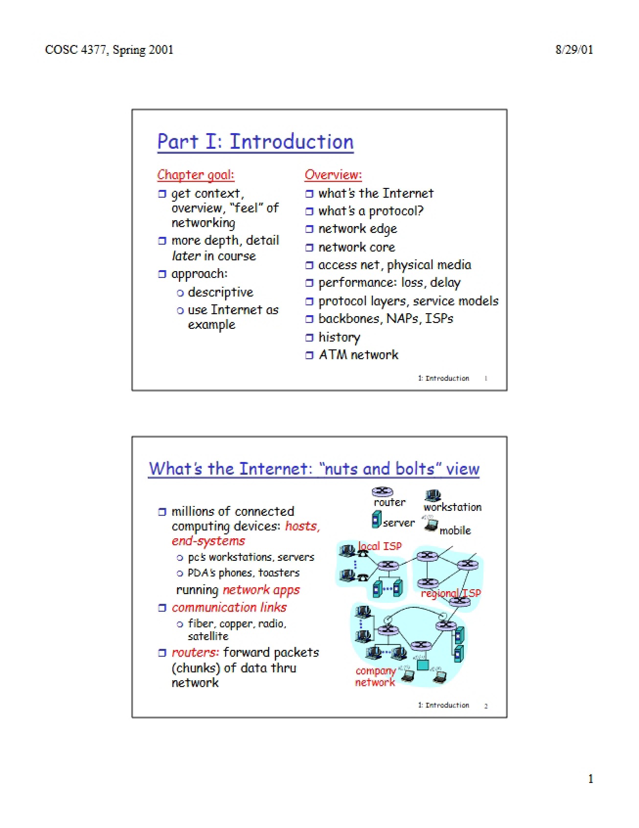 Chapter One for COSC 4377