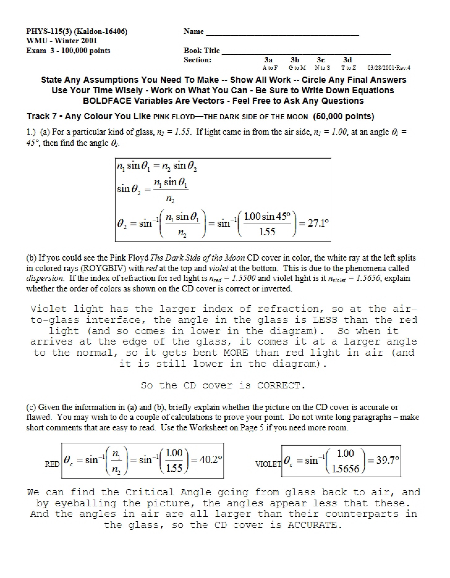 Examination Paper