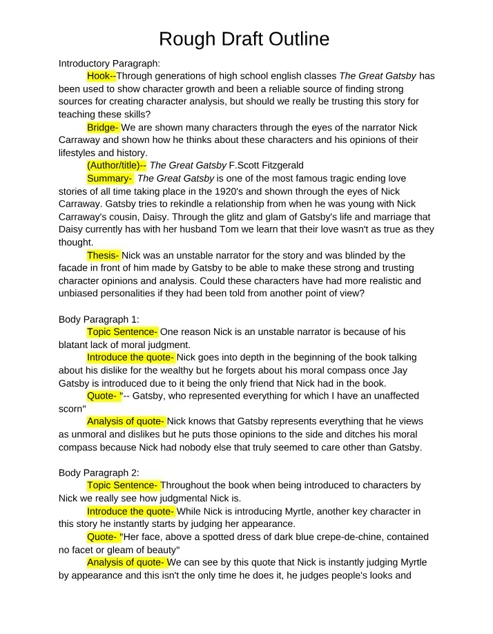 The Great Gatsby - Examining the Unreliable Narrator