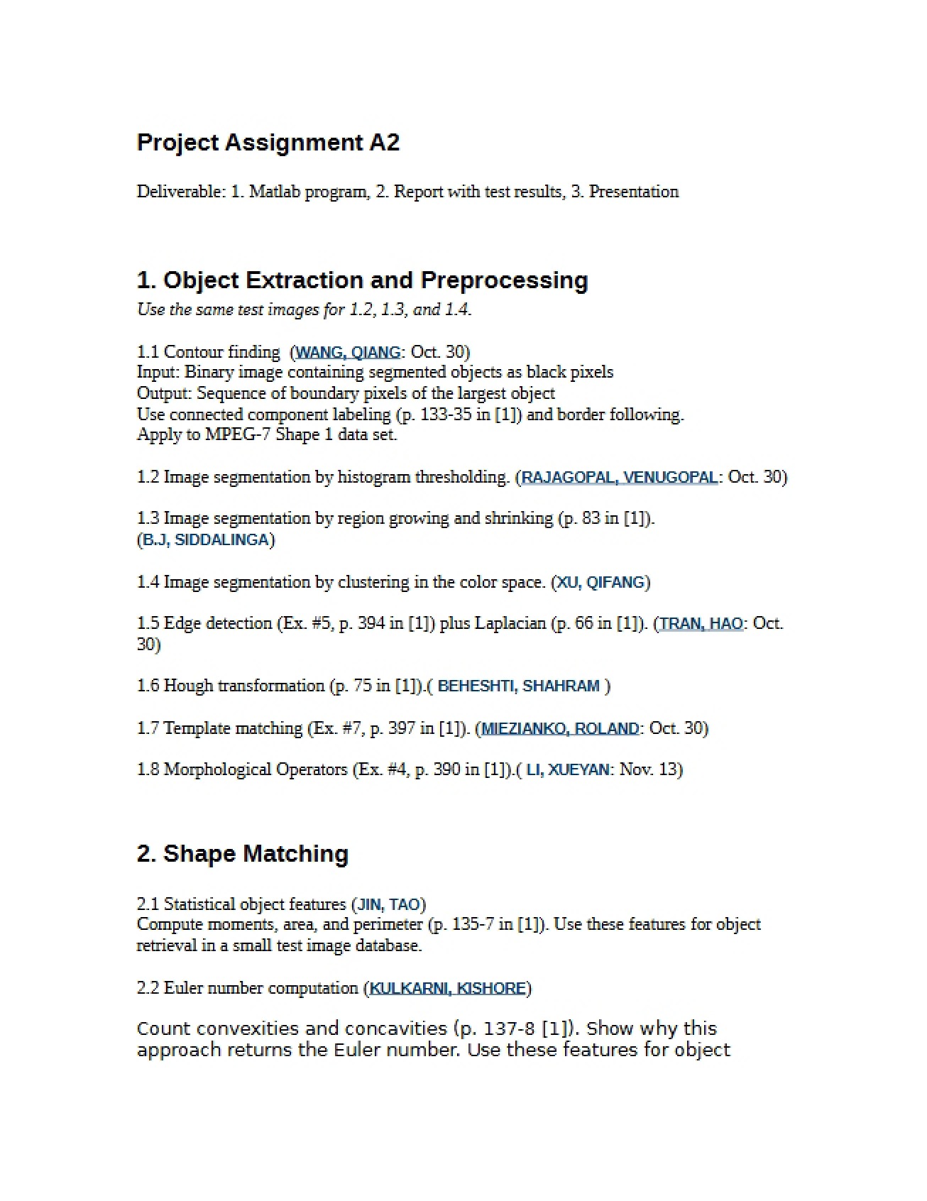 A2 Project Assignment