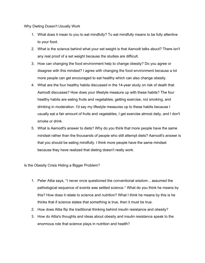 Dieting - Why It Rarely Works and What to Do