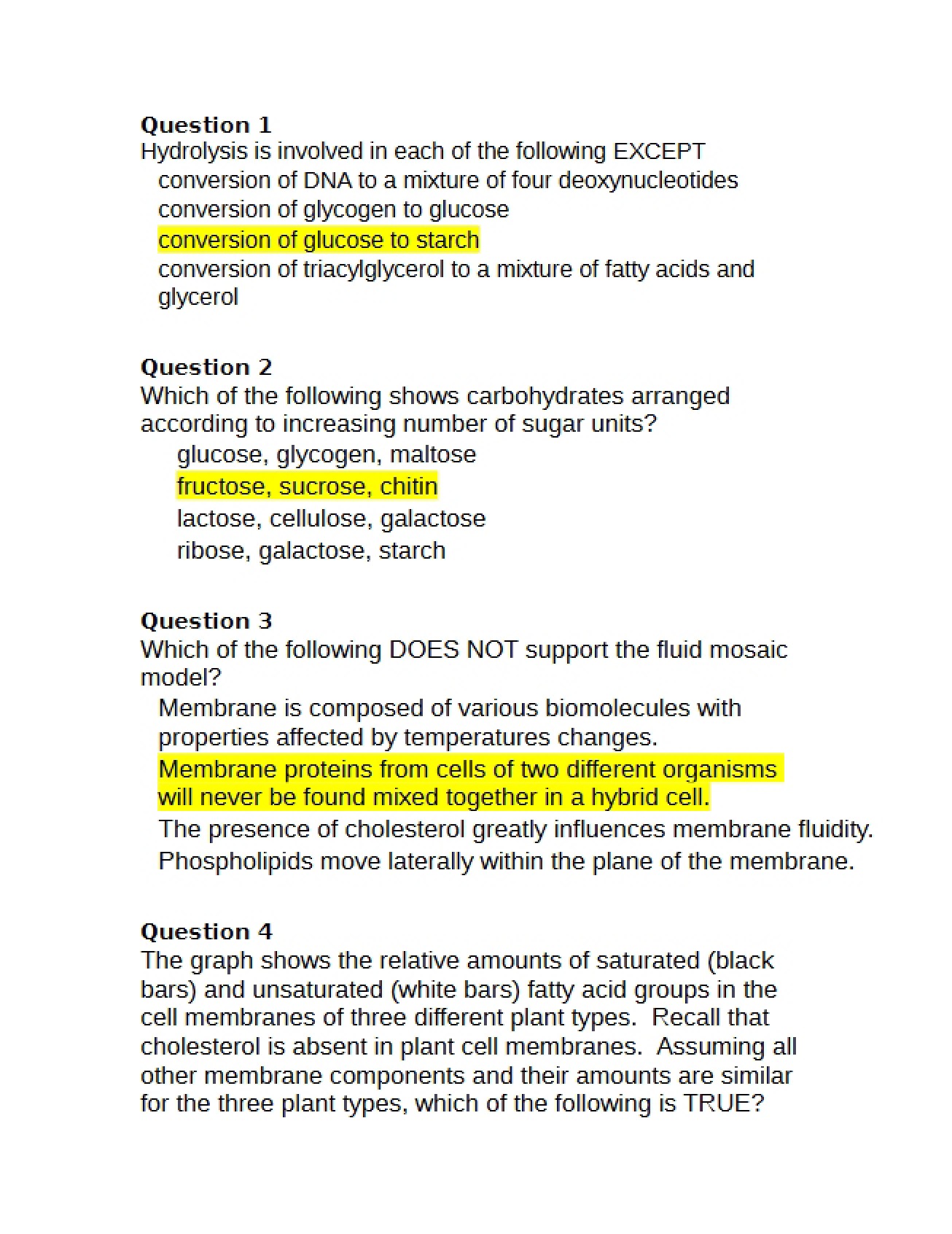 Second Test for Introductory Biology