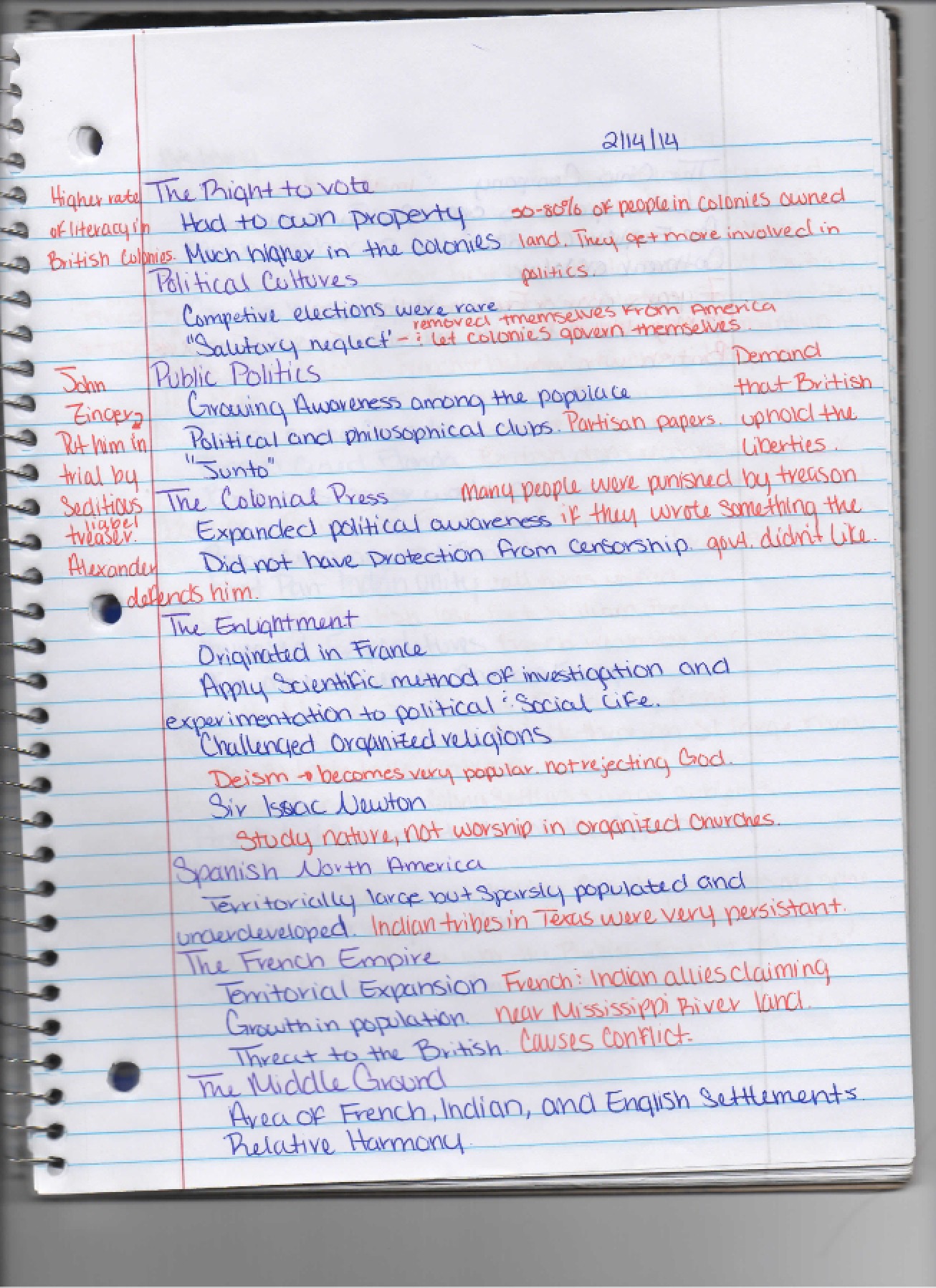 Further notes on History of the United States