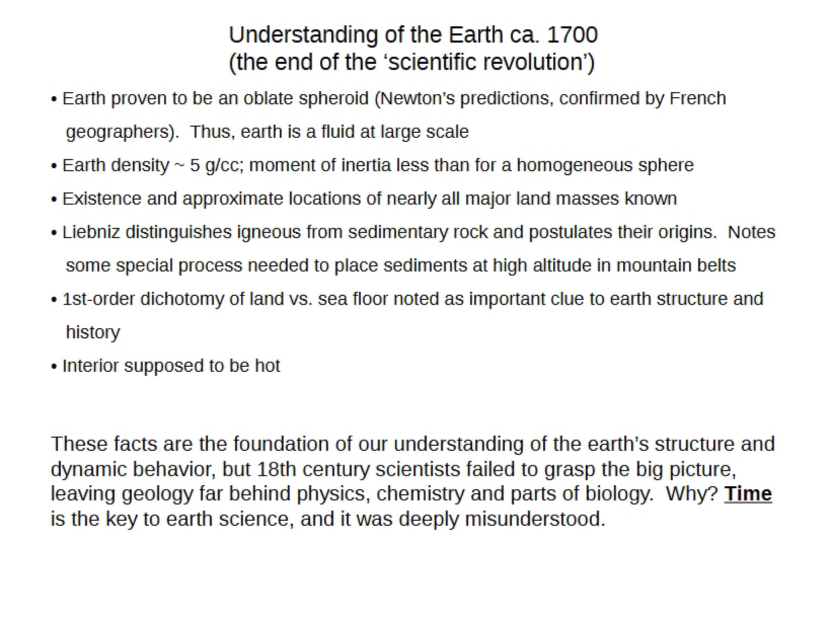 Comprehending the Earth