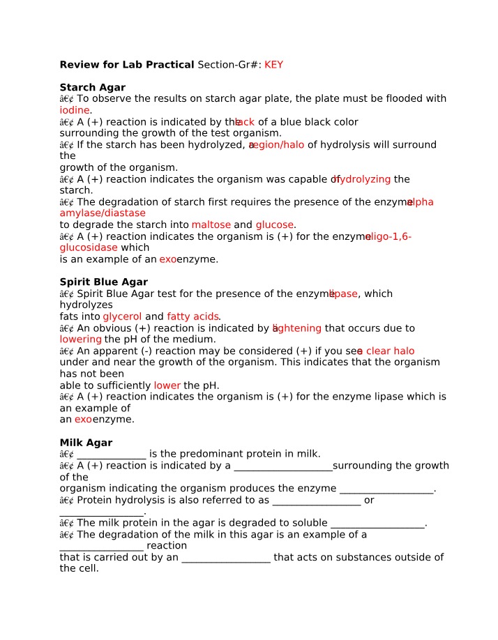 BIO222 Practical Review KEY
