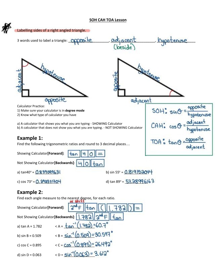 SOH CAH TOA - Trigonometry Lesson
