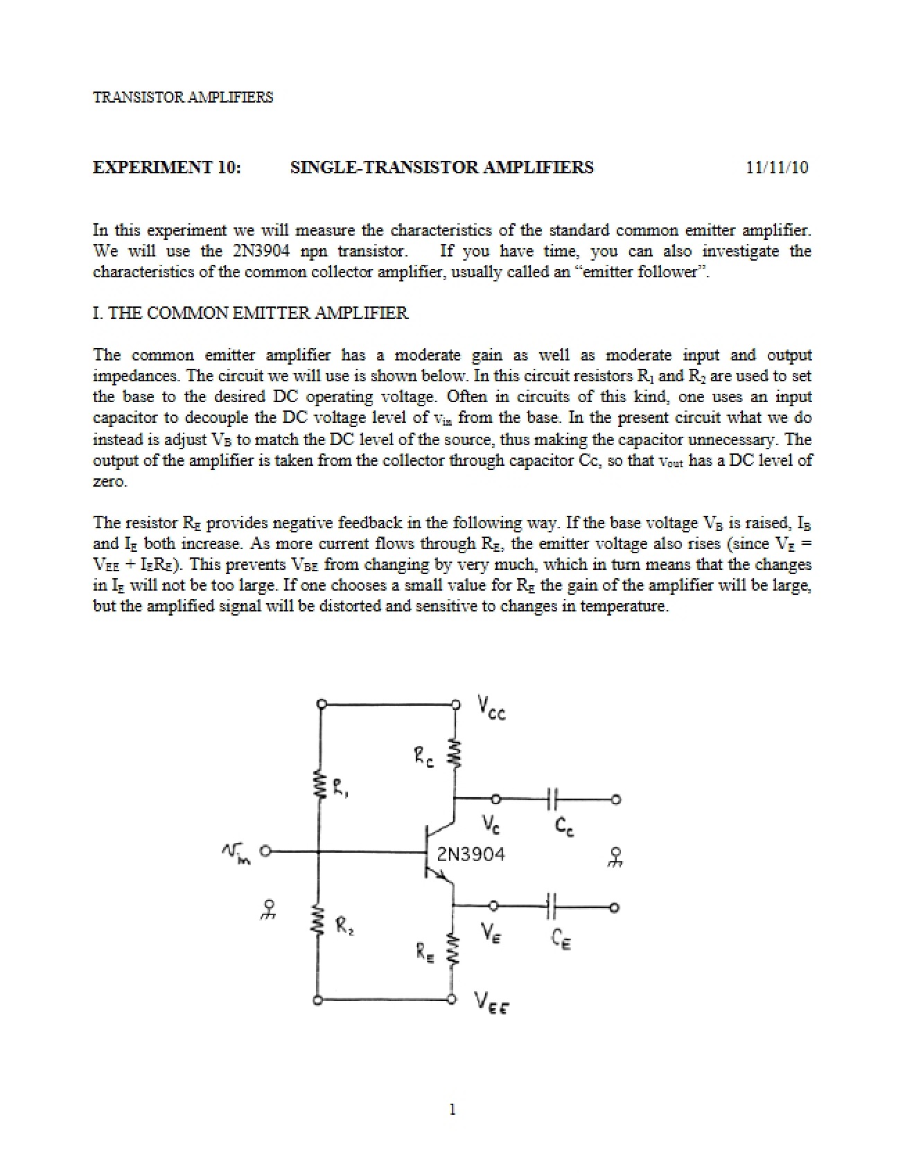 Linear OP-AMP Circuits (Experiment Eleven)
