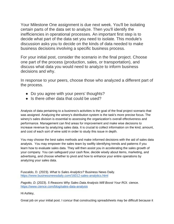 Winery Sales Data Analysis for Business Decision-Making